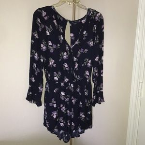 American Eagle Floral Romper